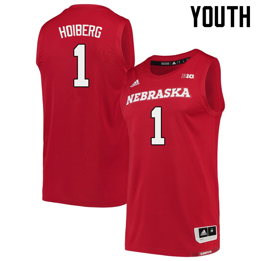 Youth #1 Sam Hoiberg Nebraska Cornhuskers College Basketball Jerseys Sale-Scarlet